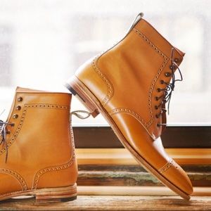 D.S. Dundee Brown/Tan Leather Ankle Boots